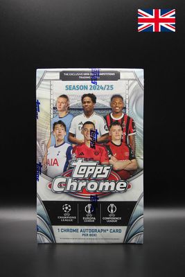 Sport - 2024/25 TOPPS Chrome UEFA Club Competitions Soccer Cards Hobby Box