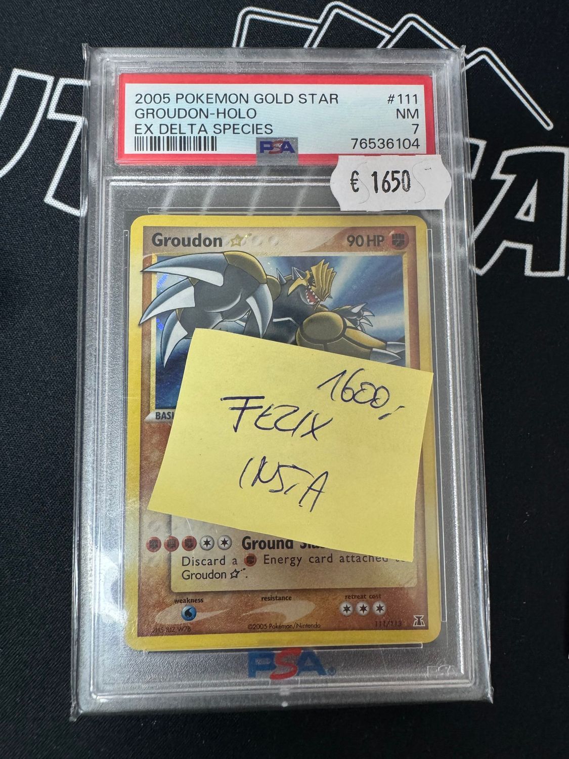 Differenz Groudon Goldstar PSA 7 EN