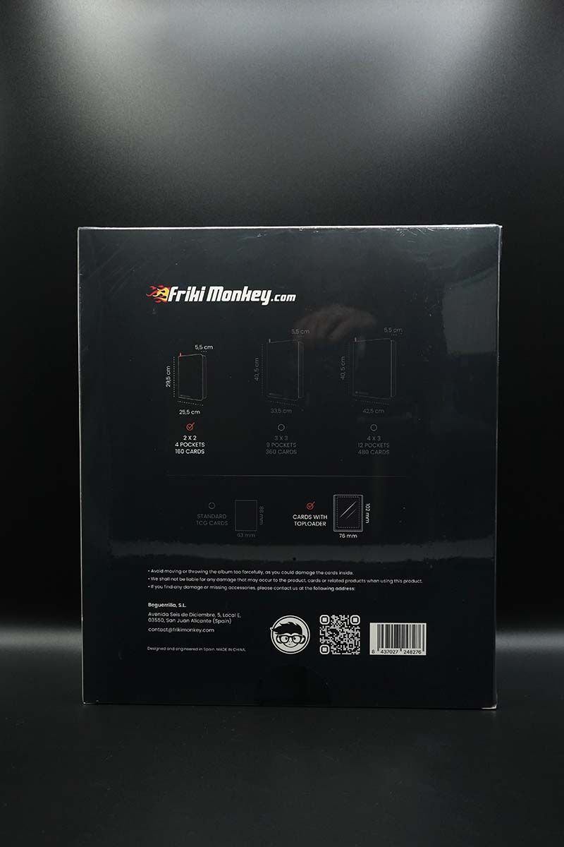 Friki Monkey - Toploader Binder 4-Pocket - Schwarz