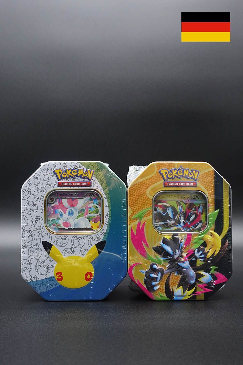 Pokemon - Bundle 30 Jahre Feelinara ex Tin + Mega ex Tin - Deutsch Pokemon - Bundle 30 Jahre Feelinara ex Tin + Mega ex Tin - Deutsch, Optionen:: Bundle mit Mega Zeraora ex Tin