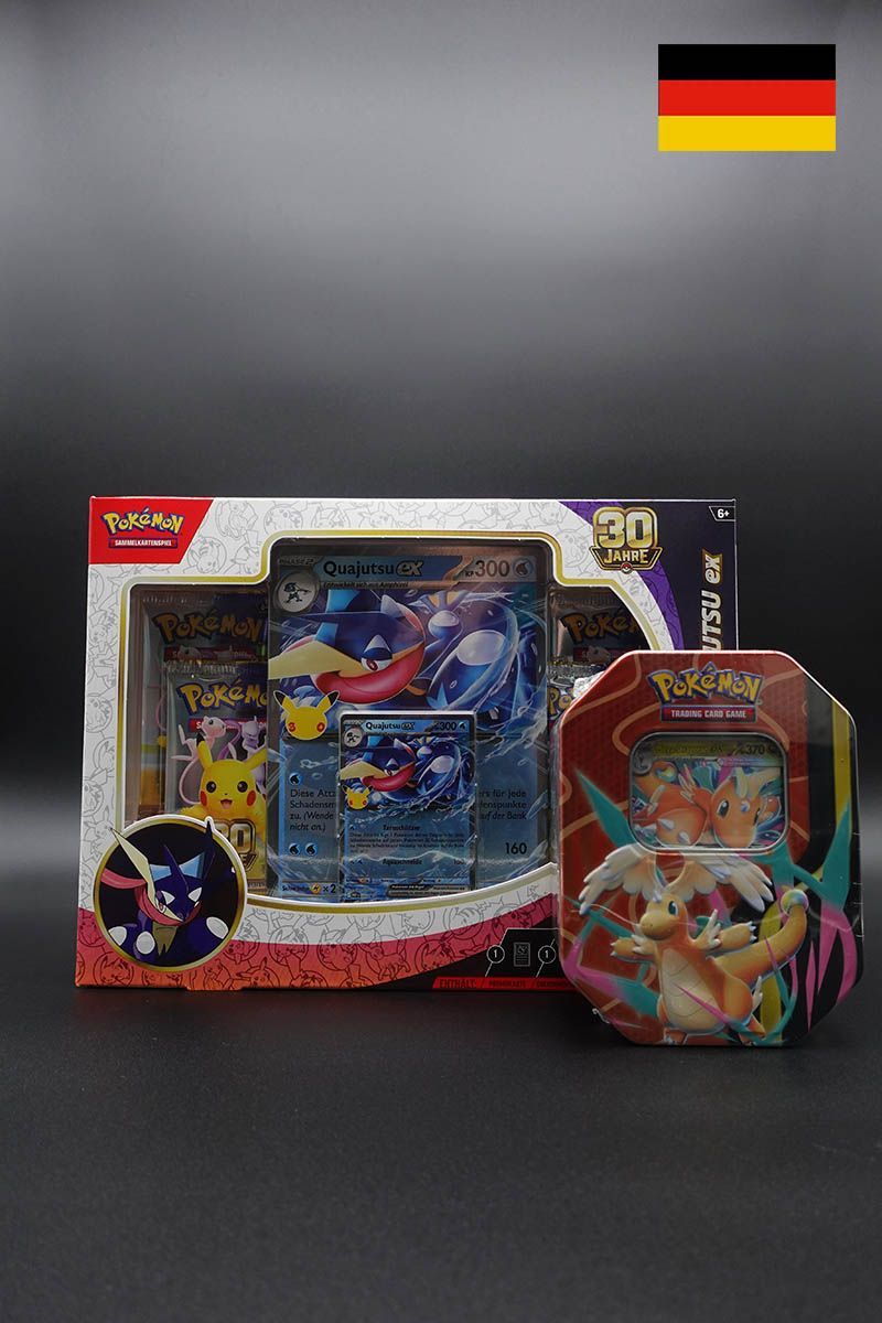 Pokemon - Bundle 30 Jahre Quajutsu ex Kollektion + Mega ex Tin Versand ab 30.09