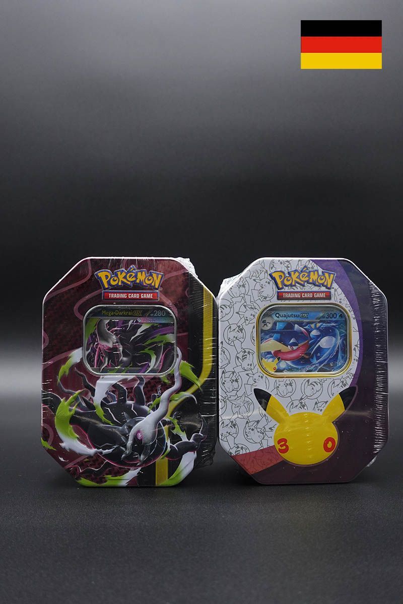 Pokemon - Bundle 30 Jahre Quajutsu ex Tin + Mega ex Tin - Deutsch Versand ab 30.09