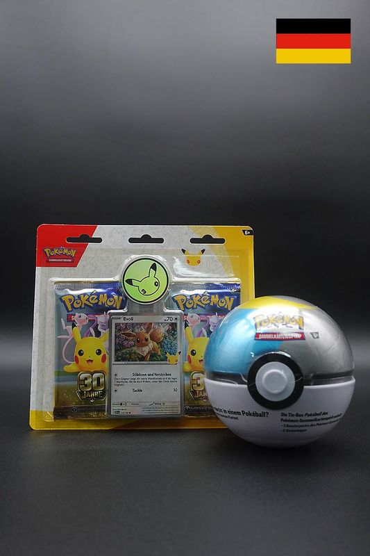 Pokemon - Bundle 30 Jahre - 2er Blister + Pokeball - Deutsch