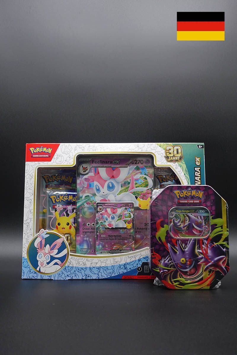 Pokemon - Bundle 30 Jahre Feelinara ex Kollektion + Mega ex Tin