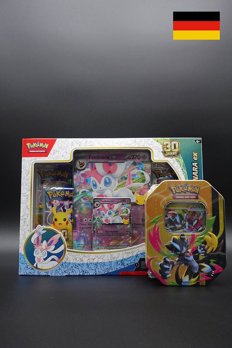 Pokemon - Bundle 30 Jahre Feelinara ex Kollektion + Mega ex Tin