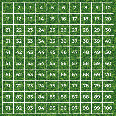 Tappeto Calpestabile Coding da 1 a 100 - GREEN