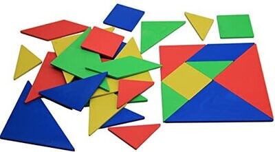 Tangram set in 4 colori (28 pezzi)