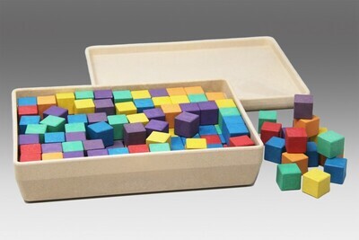 Cubi in 6 colori (2 cm x 2 cm x 2 cm) - 150 pezzi