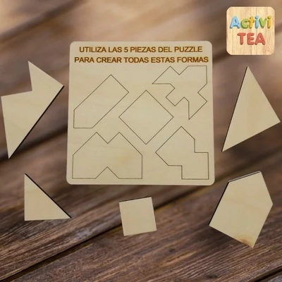 Puzzle 5 pezzi geometrici