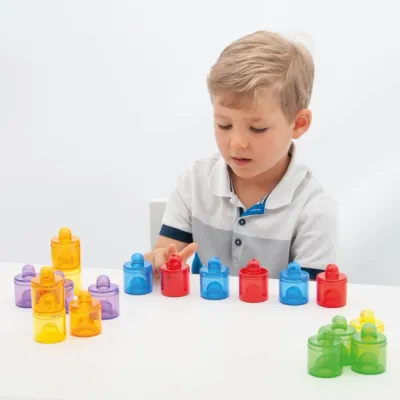 Set di barattolini impilabili traslucidi