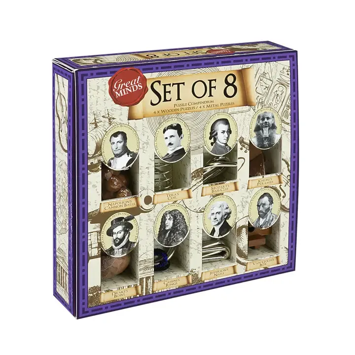Set di 8 rompicapo - I grandi della storia