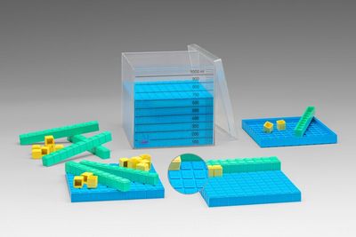 Decimetro cubo con set base dieci