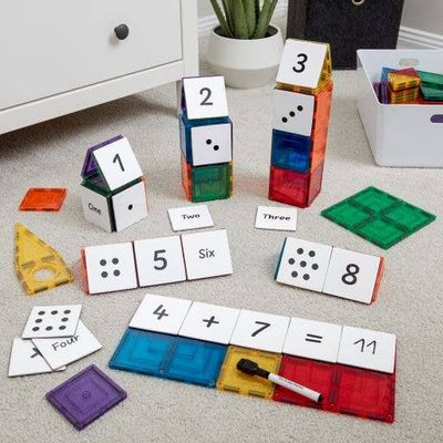 Topper per piastrelle magnetiche con numeri Learn and Grow - Set da 40