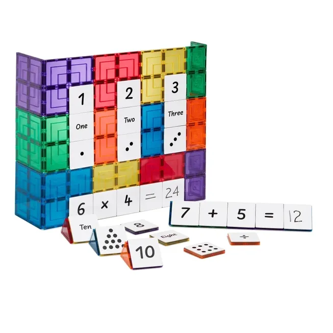 Topper per piastrelle magnetiche con numeri Learn and Grow - Set da 40