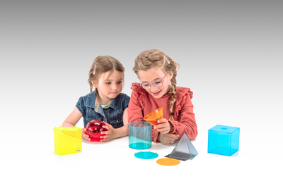 Set di forme geometriche trasparenti in 6 colori (6 pezzi)