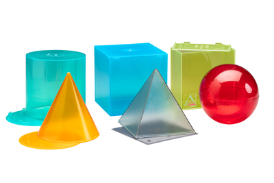 Set di forme geometriche trasparenti in 6 colori (6 pezzi)