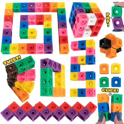 Fidget Cubes - 100 cubi ad incastro in plastica