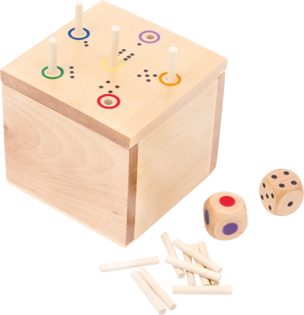 Gioco dei dadi Fuori 6 nella scatola