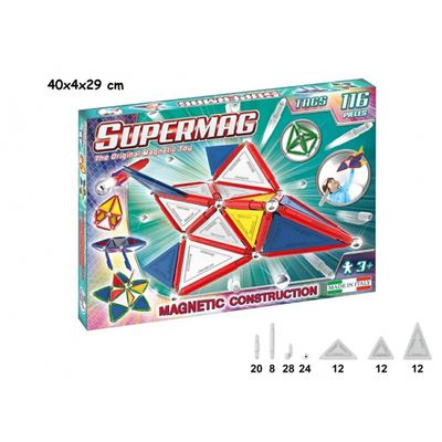 SUPERMAG 116 pieces The Original Magnetic Toy