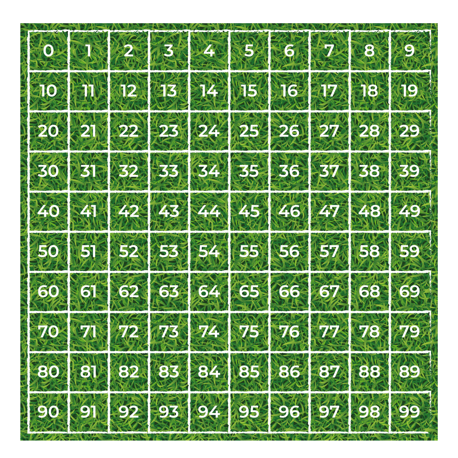 Tappeto Calpestabile Coding da 0 a 99 - GREEN