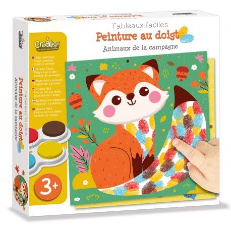 Dipinti facili, pittura con le dita &quot;Animali di campagna&quot;