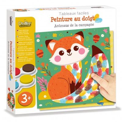 Dipinti facili, pittura con le dita &quot;Animali di campagna&quot;