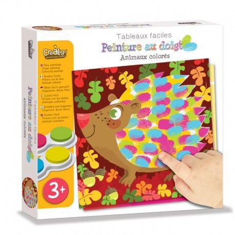 Immagini facili, pittura a dita &quot;Animali colorati&quot;