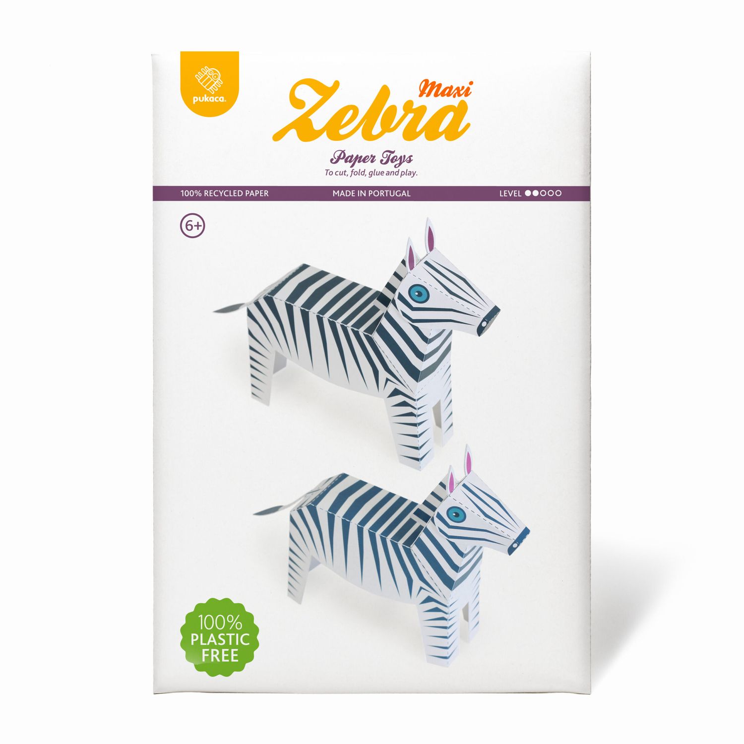 Maxi giocattoli di carta zebra