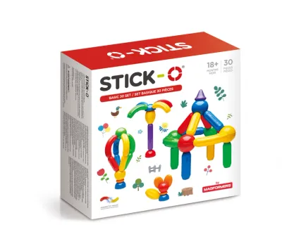 Stick-O - Set base da 30 pezzi magnetici