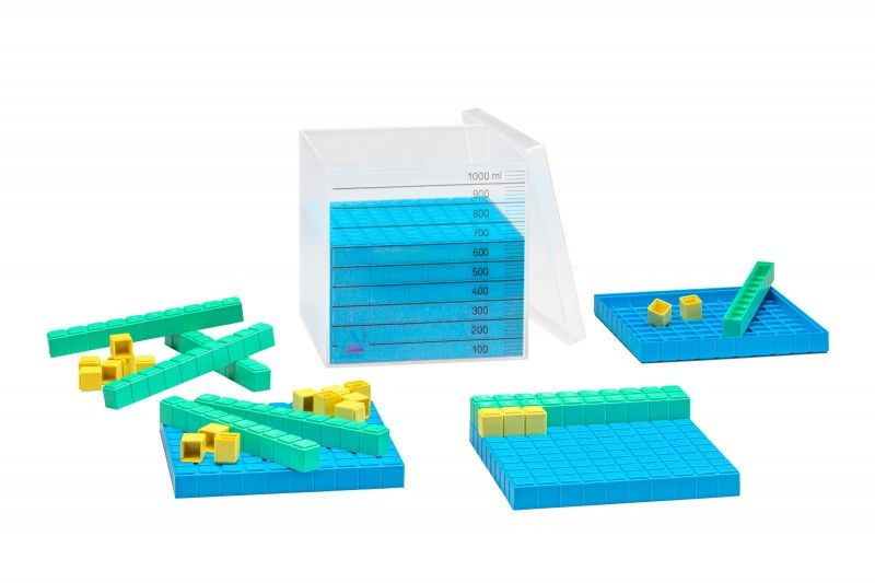 Decimetro cubo con set base dieci