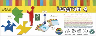 4 Tangram di legno con carte