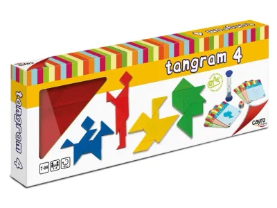 4 Tangram di legno con carte