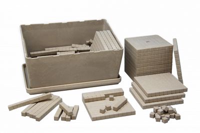 Set base 10 in legno, 151 pezzi, colore naturale