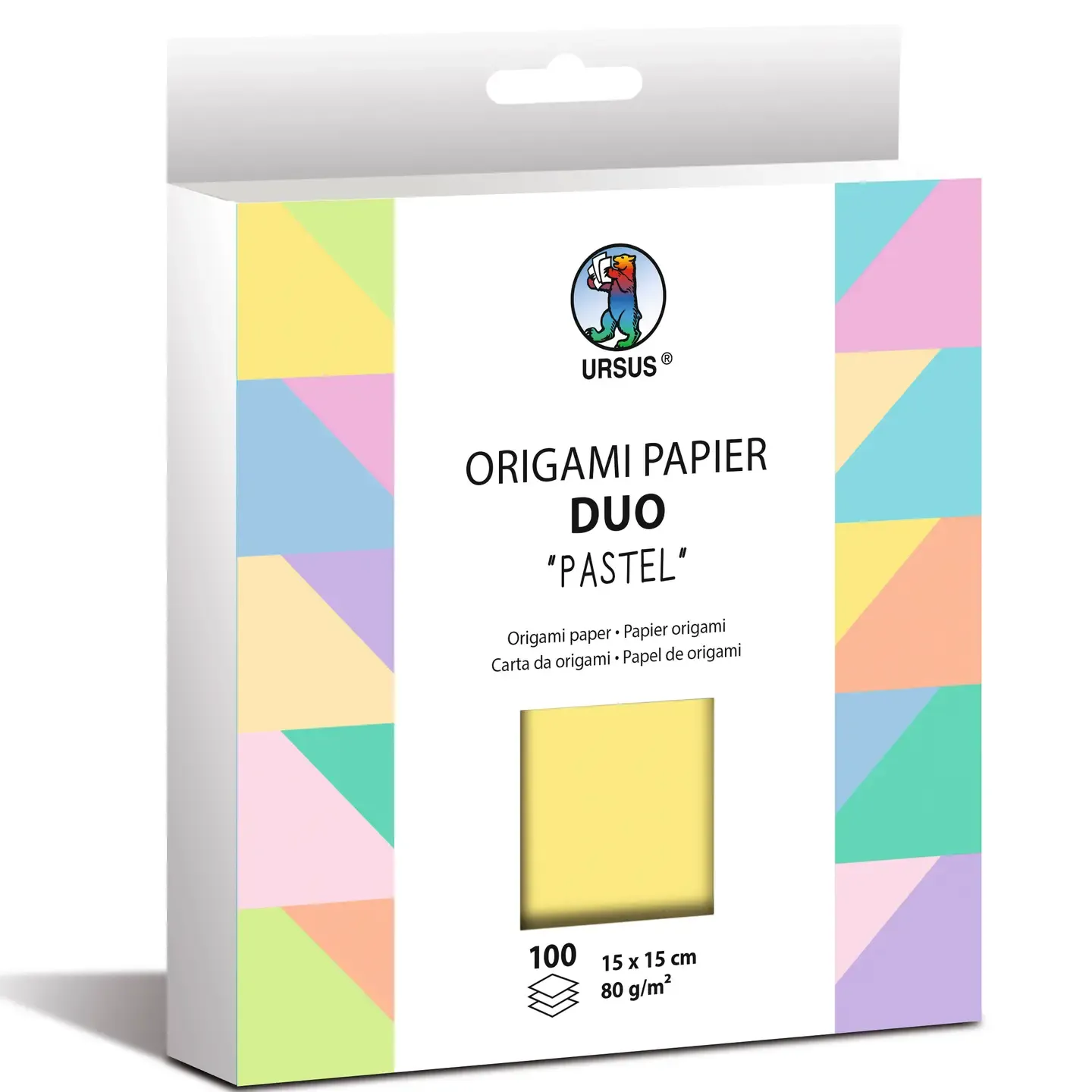 Carta Origami Duo «Pastel» - 15x15 cm 100 fogli