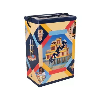 Kapla scatola 200 pezzi Edizione estiva Blu, Giallo, Rosso, Naturale Kapla scatola 200 pezzi Edizione estiva Blu, Giallo, Rosso, Naturale