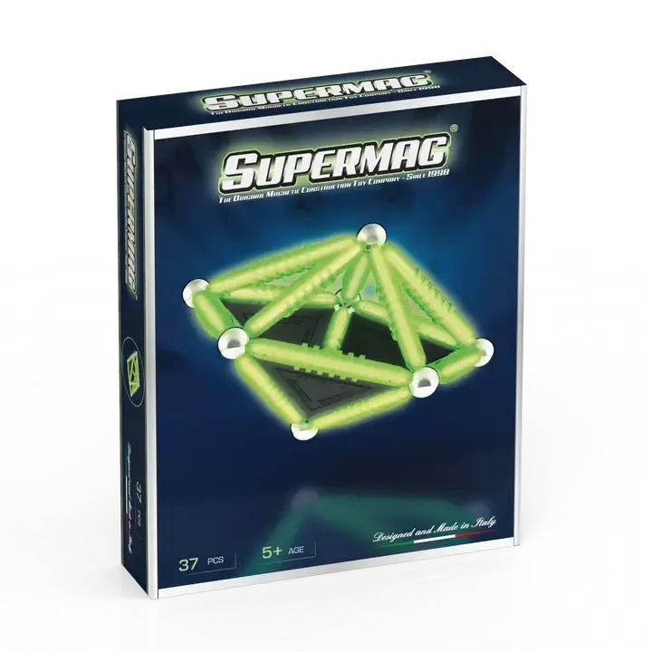 Supermag Set Geometria 37 pezzi Glow