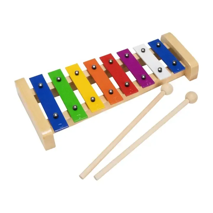 GICO Xilofono per bambini in metallo e legno con 8 toni GICO Xilofono per bambini in metallo e legno con 8 toni