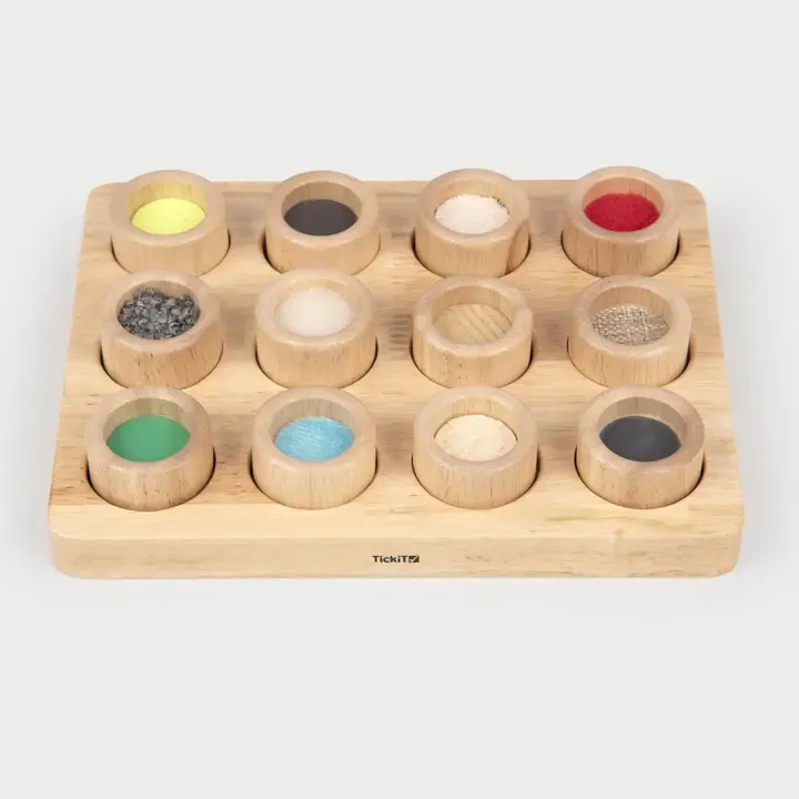 Tavola Sensoriale Tattile &amp; Abbinamento - Tocca e senti - in legno