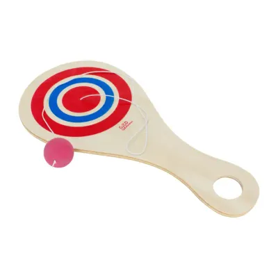 Set da gioco retrò con racchette in legno naturale per giardino e spiaggia Set da gioco retrò con racchette in legno naturale per giardino e spiaggia