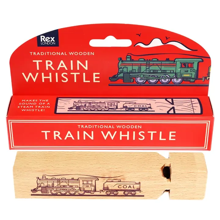 Fischietto tradizionale in legno a forma di treno Fischietto tradizionale in legno a forma di treno