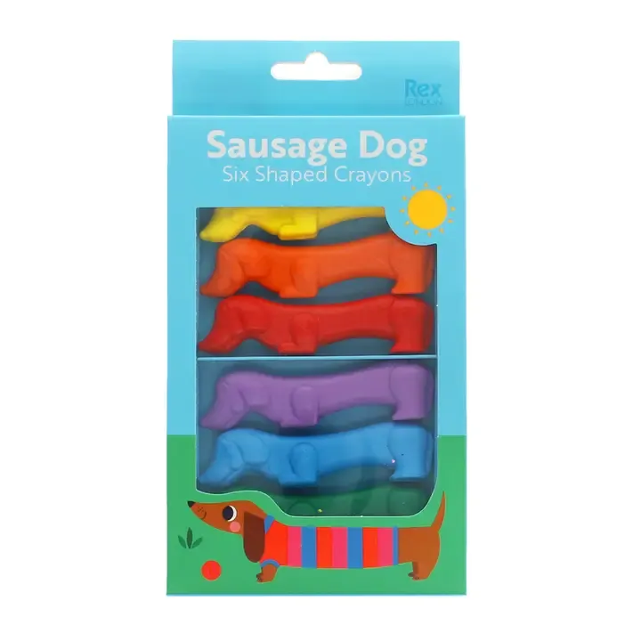 Pastelli a forma di cane (set di 6) - Cane Salsiccia Solare