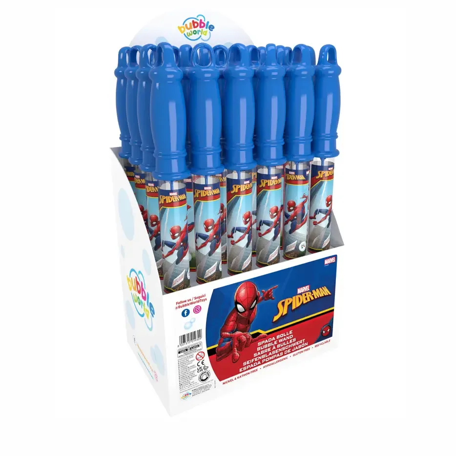SPIDER-MAN SEIFENBLASENSCHWERT 120 ML - 24 IM DISPLAY SPIDER-MAN SEIFENBLASENSCHWERT 120 ML - 24 IM DISPLAY