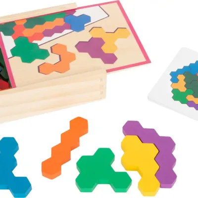 Gioco educativo rompicapo esagonale in legno Gioco educativo rompicapo esagonale in legno