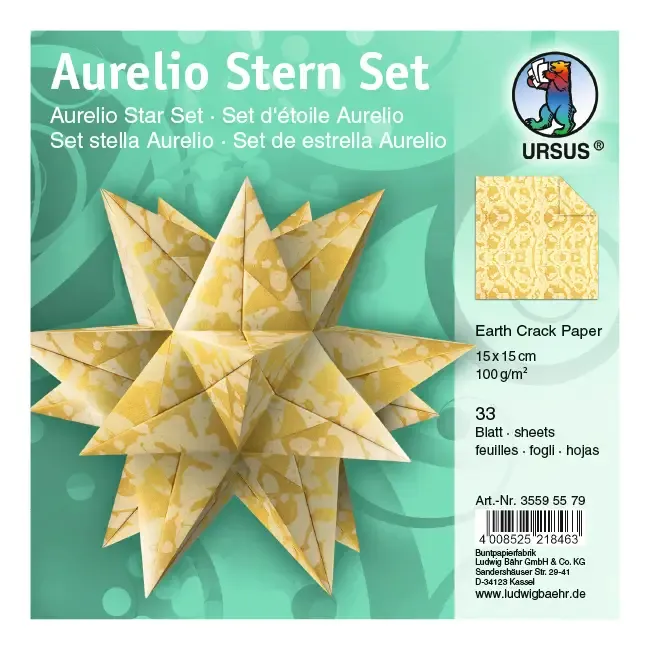 Opuscoli Aurelio Star «Earth Crack Paper», oro, 15 x 15 Opuscoli Aurelio Star «Earth Crack Paper», oro, 15 x 15