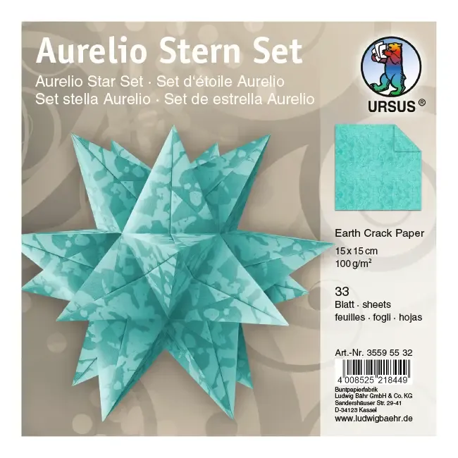 Volantini Aurelio Star «Earth Crack Paper», blu azzurro, 15