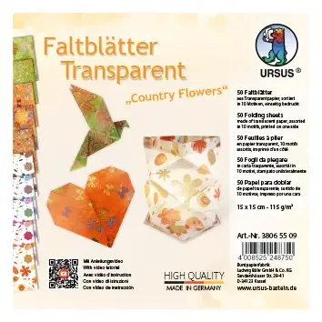 Fogli trasparenti pieghevoli « Country Flowers »