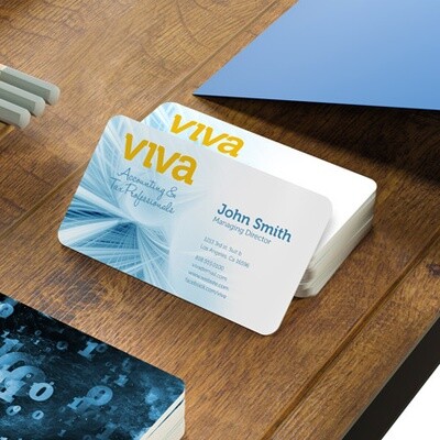 16PT Business cards w/UV high glossy coating