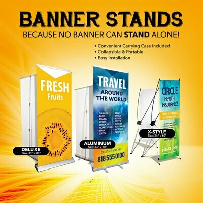 Deluxe Single-Sided Retractable Banner Stands