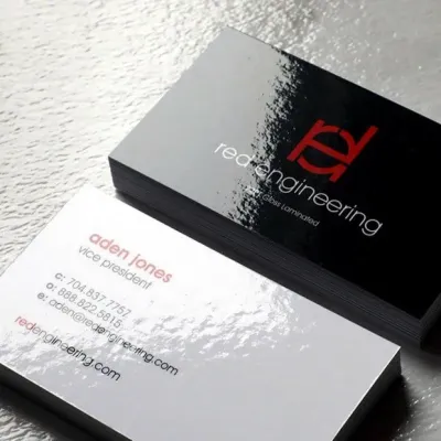 16PT Business cards w/UV high glossy coating