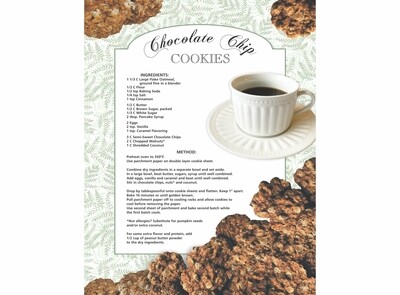 Chocolate Chip Cookies Recipe Poster